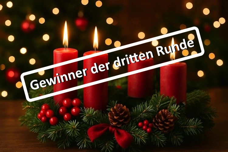 Gewinnerbekanntgabe dritte Runde Advents-Gewinnspiels